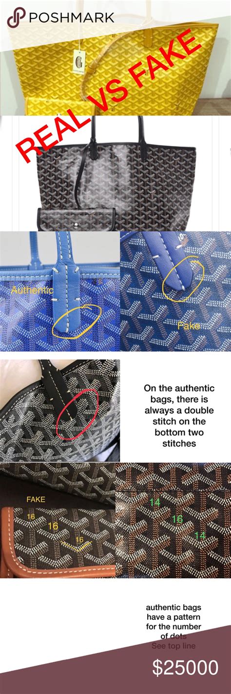 how to tell real goyard from fake goyard|goyard tote knock off.